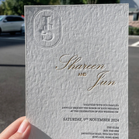 Papier d'invitation de mariage de luxe élégant, personnalisé, imprimé numériquement en couleur, découpé au laser, en velours, estampé à chaud et gaufré