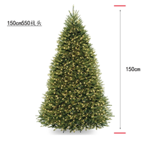 Sapin de Noël artificiel en PVC avec lumières LED, écologique, décoration extérieure, cadeau, Navidad, produits de Noël uniques