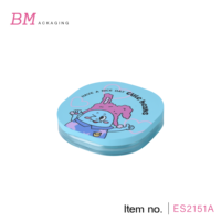 Emballage de fard à paupières de dessin animé mignon étui à blush compact unique 44mm mini contenant de poudre pressée en plastique