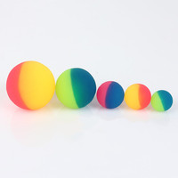 Balle en caoutchouc en vrac à haute élasticité, balles rebondissantes, balle de jonglage en caoutchouc, couleur mixte