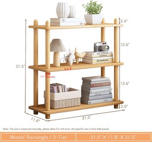 Estantería de Madera de 3 Niveles - Librería Abierta Moderna, Estante de Almacenamiento Independiente, Soporte de Exhibición Multifuncional para el Hogar - Product Image 2