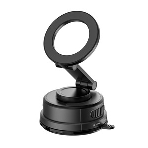 Soporte magnético para teléfono con ventosa de vacío para parabrisas de coche, soporte universal negro - Product Image 2