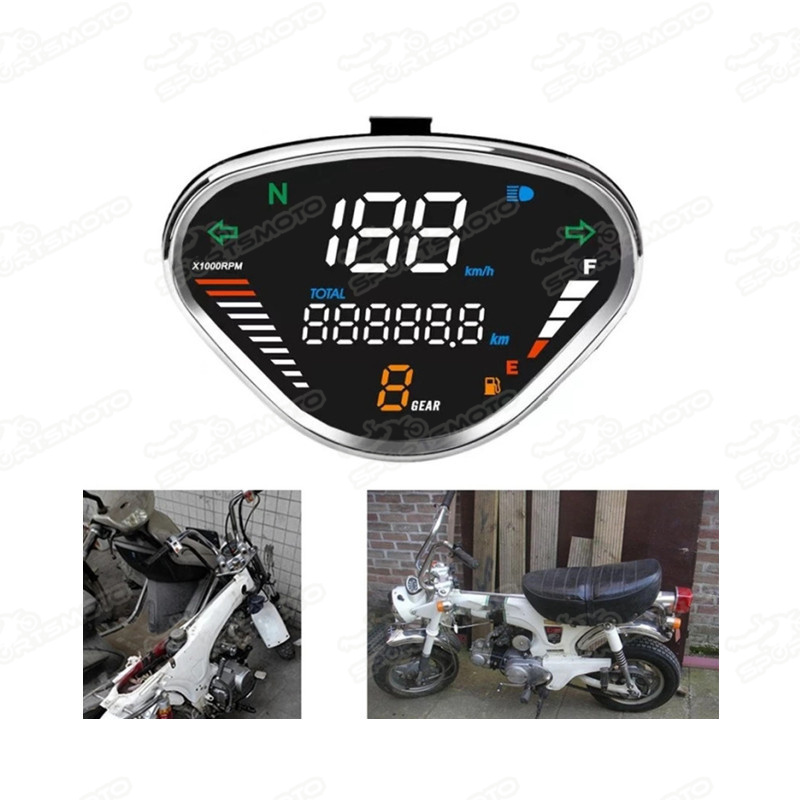 Compteur Vitesse Moto Numérique Pour DAX 70 / Jialing 70 - Tachymètre, Odomètre, Rétroéclairage - 3 En 1