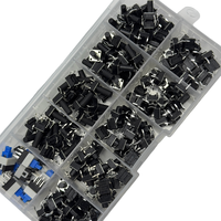Kit de 180 interrupteurs à bouton-poussoir tactiles, 10 types, 6*6*4.3mm-7*7*14mm, micro-interrupteurs momentanés DIP 4 broches pour projets électroniques DIY