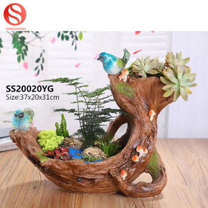 <span class=keywords><strong>Amazon</strong></span> Offre Spéciale grande résine bonsaï plante <span class=keywords><strong>pot</strong></span> oiseau succulentes herbe fleur <span class=keywords><strong>pot</strong></span> avec de la musique - Product Image 4