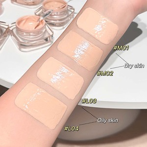 كريم أساس مخملي غير لامع من LUCKGO، 2 في 1 أساس وسيروم مرطب طويل الأمد بدون تكتل، كريم BB مرطب - Product Image 5