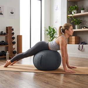 Copertura per palla da yoga e fitness, fodera rimovibile e lavabile con maniglia per palloni con diametro da 20-29,9 pollici - Product Image 3