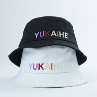 Groothandel OEM Designer Beschermende Rand Op Maat Geborduurde Canvas/Polyester/Katoenen Zonnehoed Effen Bucket Hat voor Heren en Dames