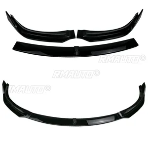 3PCS Car Front Lip Bumper <b>Splitter</b> for Tesla Model S 2021-2023 MP Style Spoiler Accessories Carbon Fiber Style Glossy Black - Product Image 3