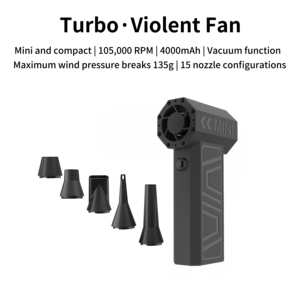 Ventilador Turbo Jet Industrial Portátil X3 con Motor sin Escobillas, 105000 RPM, 250 mph, Alta Velocidad del Viento, Ventilador Eléctrico de Refrigeración - Product Image 4