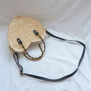 Bolso de Paja con Forma de Corazón para Mujer Joven, para el Festival de San Valentín, Vestido de Playa - Product Image 3