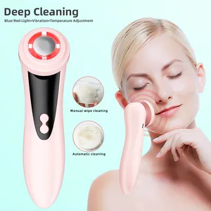 Home use photon beauty instrument led light ems face roller facial massager machine