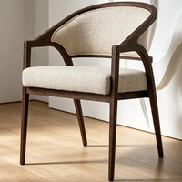 Chaise de salle à manger en tissu moderne de luxe JP, chaise à accoudoirs rembourrée pour hôtel