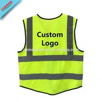 Gilet de sécurité réfléchissant vert fluorescent haute visibilité imprimé sur mesure pour événements et activités promotionnelles avec logo personnalisé