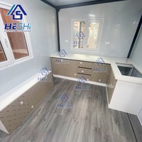 Maison préfabriquée extensible en conteneur de 40 pieds, 30 pieds, 20 pieds, structure préfabriquée, construction de cuisine, immobilier