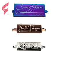Étiquettes métalliques personnalisées Lihui Hardware avec logo personnalisé, motif de lettres, écologiques, sans plomb, sans nickel, plaques métalliques pour sacs