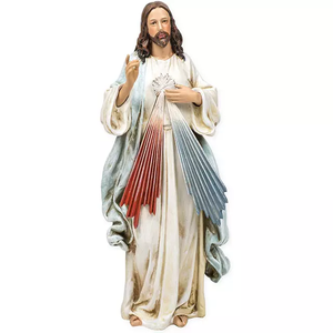 Statuetta di Gesù Cristo della Divina Misericordia in Resina, Statua Rinascimentale per Decorazione Casa, Vendita all'Ingrosso - Product Image 2