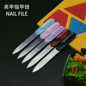 Limes à ongles double face 80/80 grains en acier inoxydable, outils de nail art, directement de l'usine, en stock ! - Product Image 1