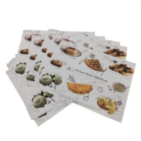 Cetak Brosur Restoran & Menu Sarapan Ukuran Kustom Grosir, Full Color, Saddle Stitch, Buku Makanan Mini Berbahan Karton