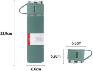 Christmas <b>Gift</b> 3-Piece Eco-Friendly <b>Large</b> Capacity Outdoor Travel Coffee/Tea Thermos Vacuum Flask Stainless Steel Water Bottle - Product Image 3