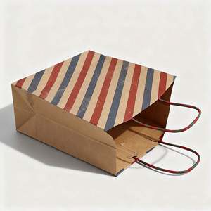 Sac en papier kraft de luxe personnalisé avec feuille d'or pour chaussures et lingerie, emballage pour marques de chaussures et de lingerie - Product Image 2