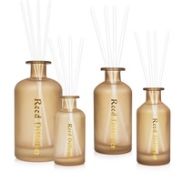 80ml 150ml 300ml 500ml Bouteille de diffuseur de roseau en verre vide givré de luxe