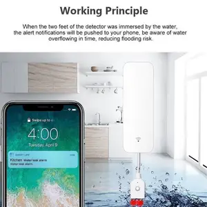고품질 스마트 홍수 누수 센서 알람 스마트 라이프 APP Tuya APP Wifi 제어 방수 센서