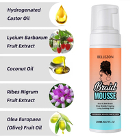 Mousse coiffante Bellezon pour tresses, tenue longue durée, contrôle des frisottis, mousse coiffante pour tresses