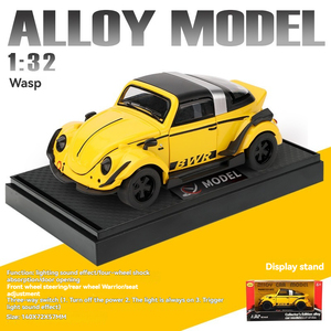 Coche de Metal Fundido a Presión 1:32 VV Betle con Sonido y Luz, Puerta Abatible, Modelo de Coche de Aleación, Regalo, Juguete - Product Image 5