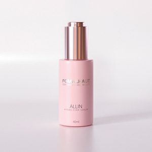 Bomba de prensa rosa cuentagotas de vidrio 1oz embalaje de botella de aceite facial con <span class=keywords><strong>ventana</strong></span> transparente - Product Image 2