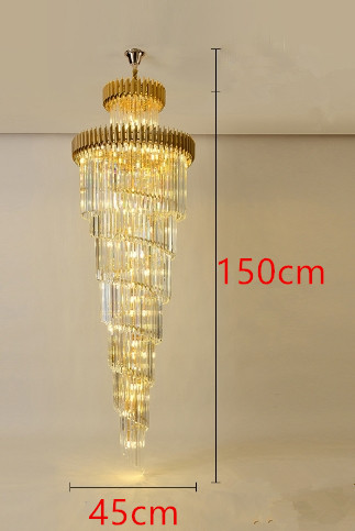 工場直販モダンゴールド大型LEDシャンデリアライト階段吹き抜け