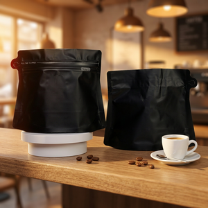 ถุงกาแฟพร้อมส่ง ขนาด 100 กรัม 150 กรัม 250 กรัม 500 กรัม พร้อมวาล์ว ปิดผนึกกันความชื้น คุณภาพสูง บรรจุภัณฑ์ของขวัญ ถุงคราฟท์อลูมิเนียม 100 ชิ้น - Product Image 1