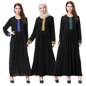 Harga Grosir Gaun Muslim Malam Maxi Lengan Panjang Abaya Dubai