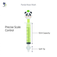 Seringue de lavage nasal en forme de panda de dessin animé, sans BPA, pour l'irrigation nasale des enfants et le soin du nez des nourrissons (vente en gros)