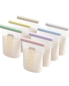 Reusable customized baby silicone breast milk bag food storage bags vacuum storage bag
