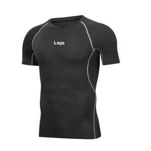 Conjunto Deportivo Personalizado de <span class=keywords><strong>2</strong></span> Piezas para Hombre, Camiseta y Pantalones Cortos o Largos de Compresión, Secado Rápido, Ajustado, para Gimnasio, Running y Entrenamiento - Product Image 4