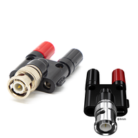 Adaptateur de connecteur BNC mâle vers deux fiches bananes doubles 4 mm, borne de connexion, adaptateur BNC mâle vers prise banane femelle