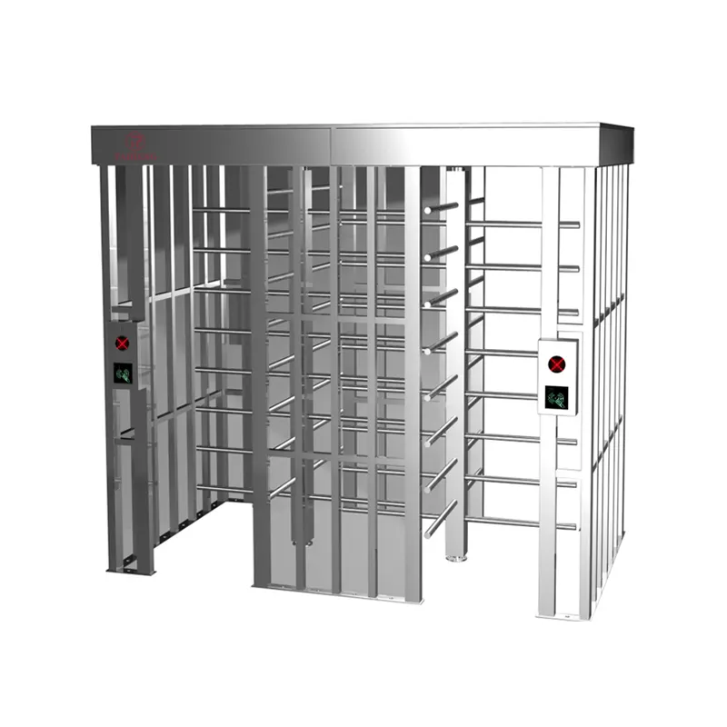 Full Height High Turnstile Gate with LED Light Disabled Access Fingerprint Control Mechanism Access Control Board