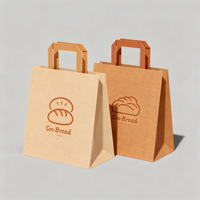 Sacs de transport en papier kraft brun écologiques et recyclables pour commandes en gros avec logo personnalisé pour les boutiques de vêtements et de chaussettes