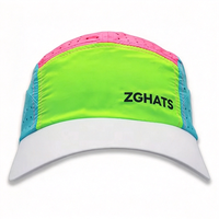 Casquette de course sportive légère découpée au laser, perforée, bicolore, séchage rapide, respirante, 5 panneaux, pour la randonnée, le cyclisme, logo personnalisé