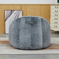 Fauteuil poire moderne en tissu fausse fourrure imprimé, garni de mousse à mémoire de forme déchiquetée, avec housse amovible et soutien orthopédique, vente en gros