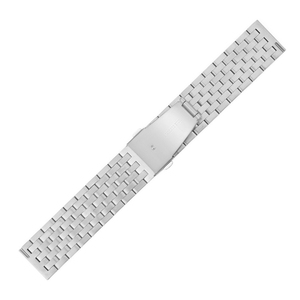 Correa de reloj de acero inoxidable de 22 mm con cierre plegable y nueve eslabones, compatible con relojes inteligentes - Product Image 2
