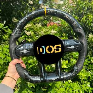 Volant en fibre de carbone forgé avec LED pour <span class=keywords><strong>Mercedes</strong></span>-Benz W126 S500 A180 ML350 GLS 350D X166 GLK W118 S320 <span class=keywords><strong>GTS</strong></span> - Product Image 4