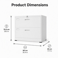 Armoire de classement moderne en acier plein, 4 tiroirs verrouillables, avec rangement métallique ignifuge pour bureau et école