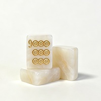 Tuiles de Mahjong en résine nacrée personnalisées, marque Mahjong, production OEM en petites séries, MOQ 50 ensembles