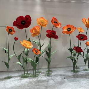 Juego de flores coloridas de material de papel gigante independiente para Primavera, boda, evento, fiesta, Decoración de mesa, <span class=keywords><strong>420</strong></span> - Product Image 5