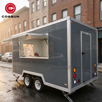 Chariot à café Cogsun entièrement équipé, camion de vente de café mobile, remorque alimentaire pour l'Australie, camions de restauration rapide pour hot-dogs