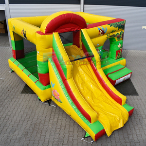 Castillo inflable comercial Dzsungel csuszdas para niños, con tobogán, para fiestas al aire libre. - Product Image 5