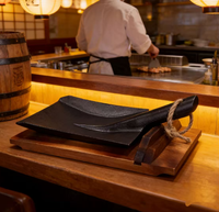 Plat de service en fonte de fer forgé, design créatif, en forme de pelle à bêcher à pointe, pour barbecue