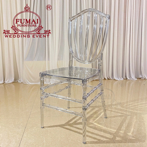 Chaises acryliques artistiques empilables de résine claire de conception à la mode pour le mariage d'hôtel - Product Image 4